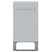 LivingLight Клавиша с 1 отверстием для вставки символа, размер 1 модуль, цвет алюминий