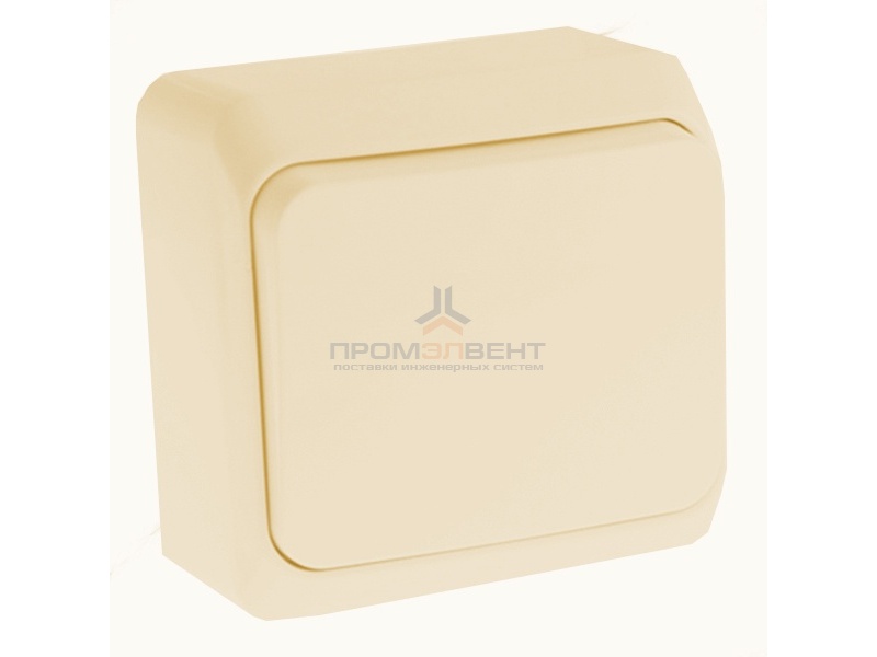 Выключатель одноклавишный Этюд кремовый [уп 25 шт]