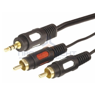 Шнур 3.5 Stereo Plug-2RCA Plug 1.5М GOLD