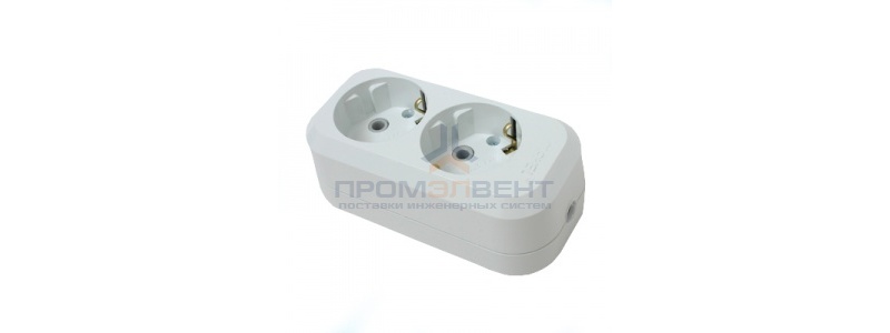 Колодка Makel 16А 2 розетки с заземлением