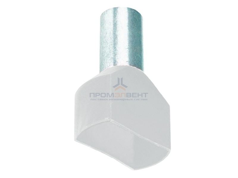 Наконечник-гильза двойная изолированная НШВИ2 0,50кв.мм - 8мм белый (500шт) DKC