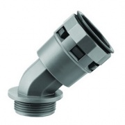 Муфта 45 грд. труба-коробка DN 17 мм, M20х1,5, полиамид, цвет чёрный DKC