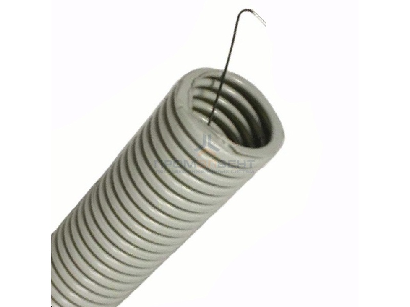 Труба ПВХ гофрированная DKC д.16мм, тяжёлая с протяжкой, цвет серый [бухта 100м]