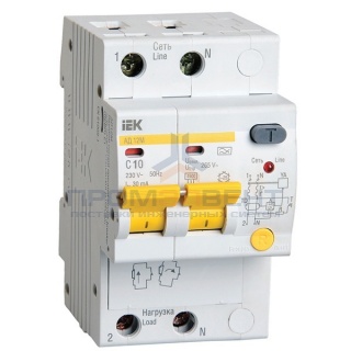 Дифференциальный автомат АД12М 2Р С10  30мА ИЭК