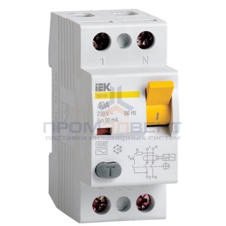 УЗО ВД1-63 2Р 40А 30мА ИЭК