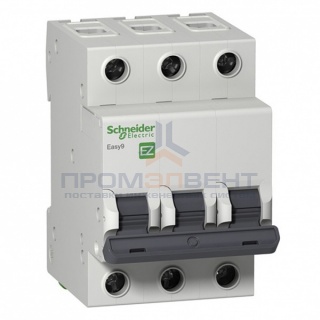 Автоматический выключатель Schneider Electric EASY 9 3П 10А B 4,5кА 400В (автомат)