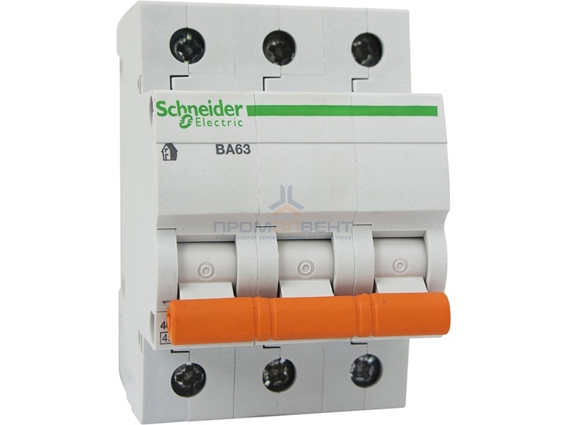 Автоматический выключатель Schneider Electric ВА63 3п 16A C 4,5 кА (автомат)