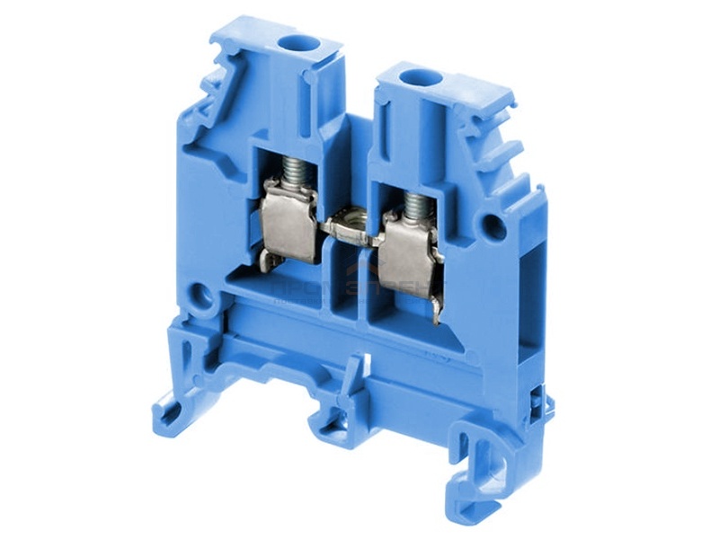 Клеммник ABB М4/6 N на DIN-рейку 4мм.кв. синий