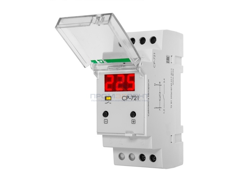 Реле контроля напряжения CP-721 50-450В, 30А, 1NO,  встроенный таймер